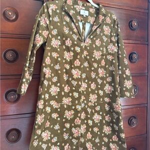 Tuckernuck | Hazel Bouquet Corduroy Clifton V-neckline Mini Dress Size S